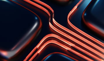 Close-up image with a black and red background featuring abstract lines that create a dynamic visual contrast, representing Ashurst thought leadership pieces and highlighting Ashurst as a thought leader on AI and AI regulation.