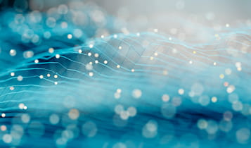 A blue backdrop adorned with numerous network point dots, symbolizing the exploration of navigating the legal landscape of AI in Australia.