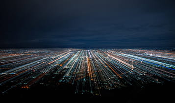 Castlemilk skyline at night