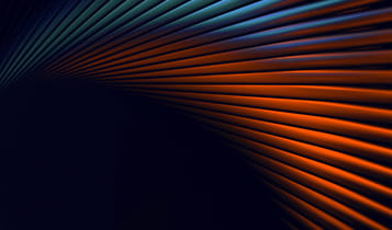 Coral and blue hues spiral design used in the Ashurst M and A Briefing series