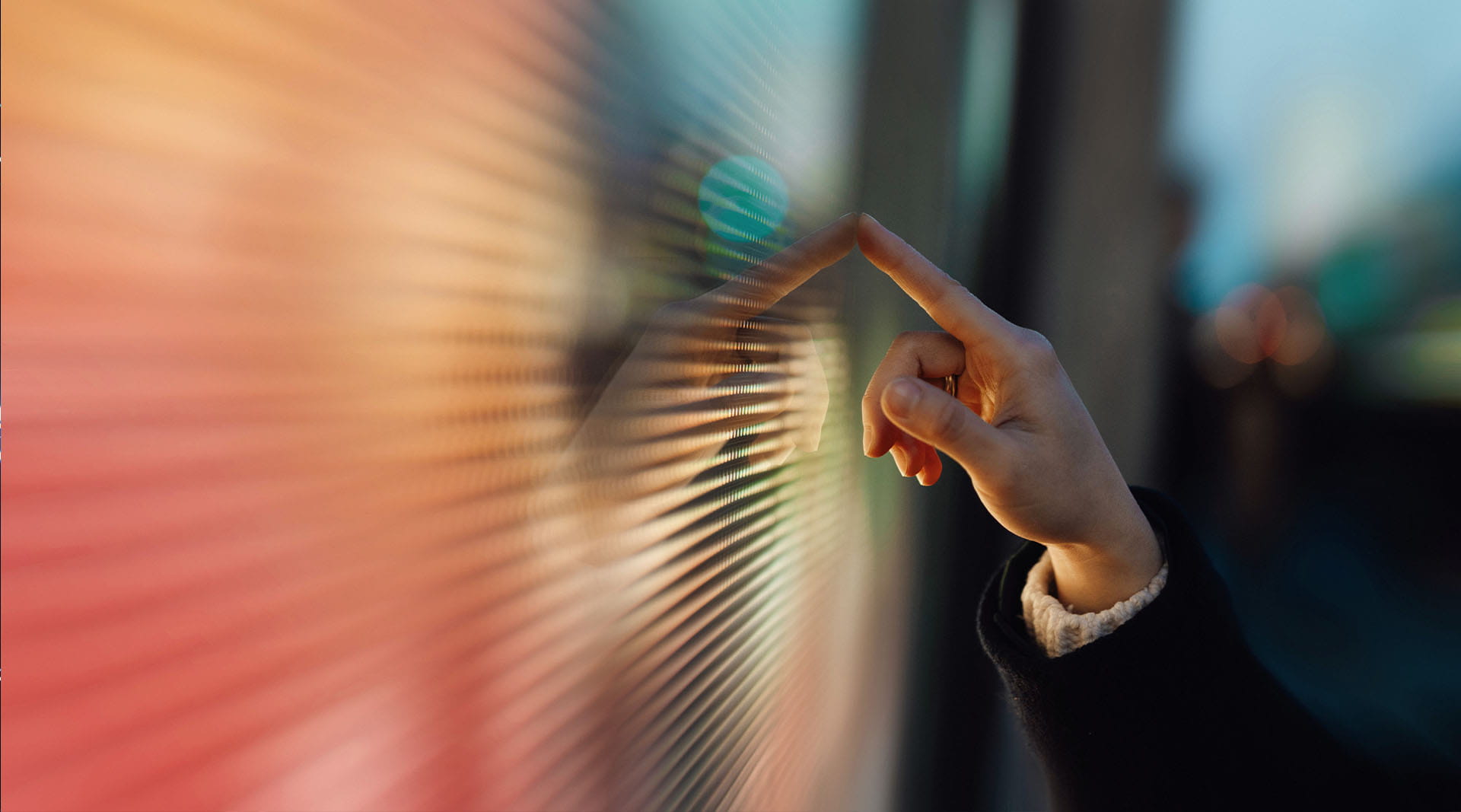 Touching a computer screen